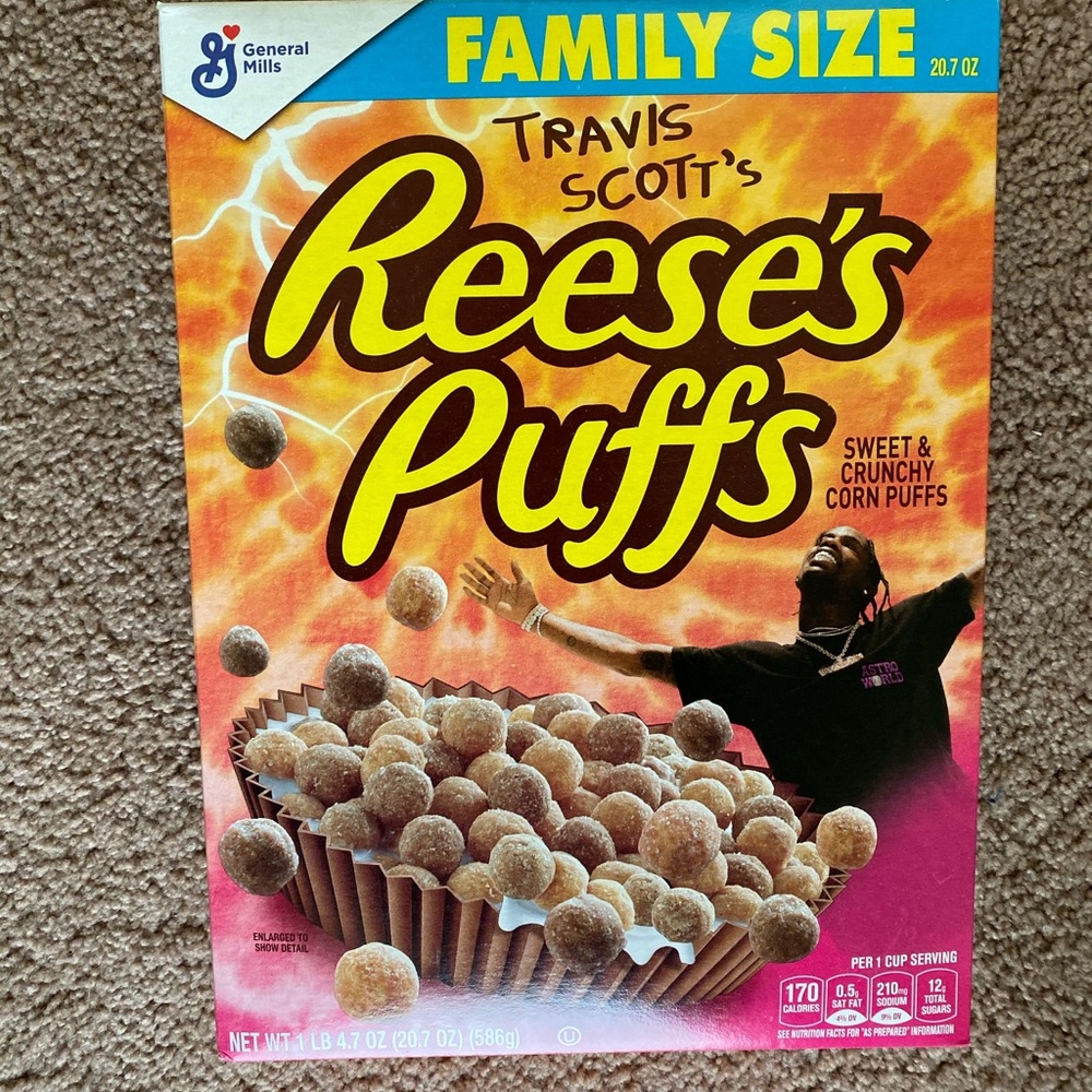 Travis Scott Reece’s cereal box